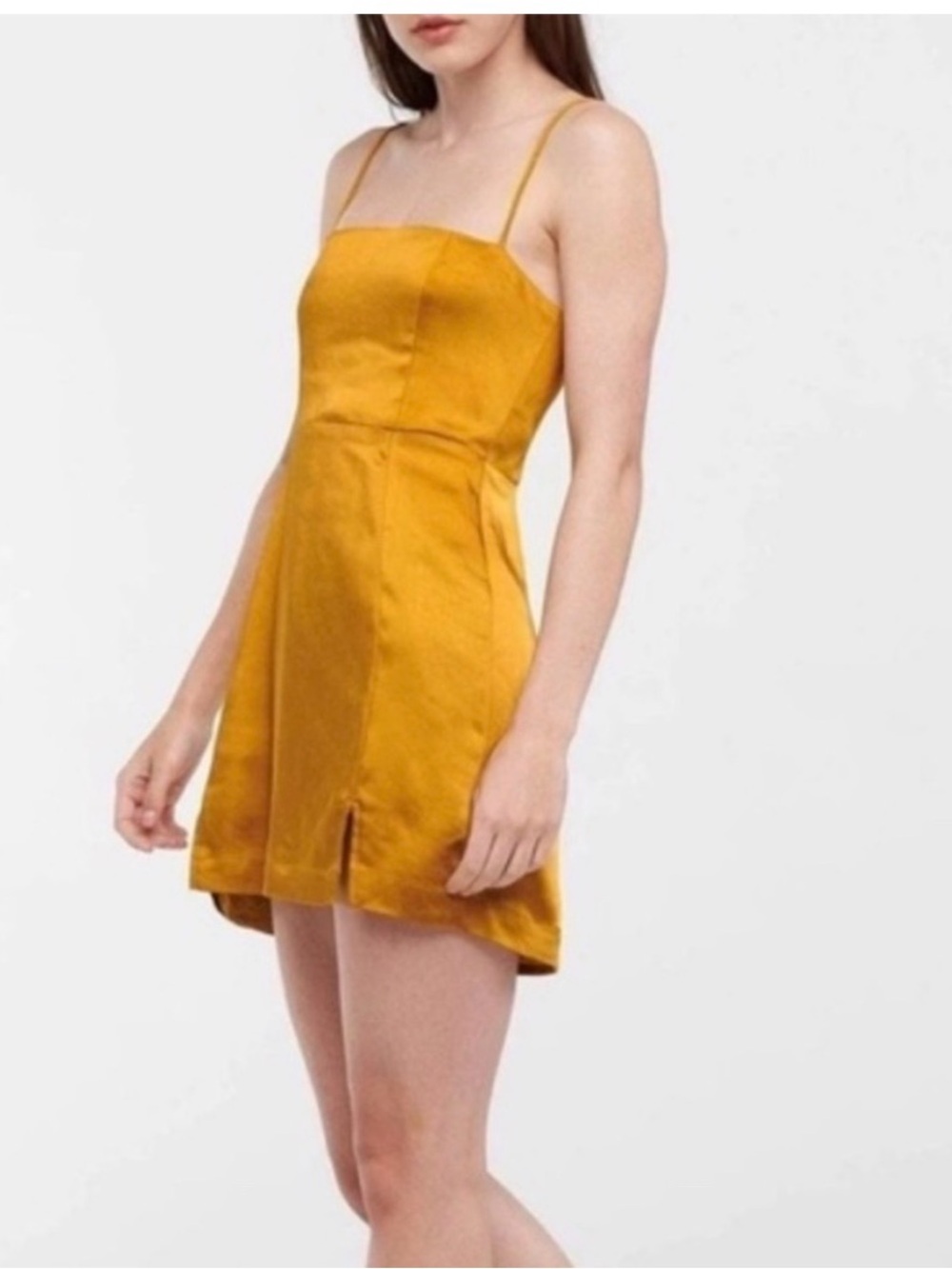 Capulet Gold Satin Mini Dress